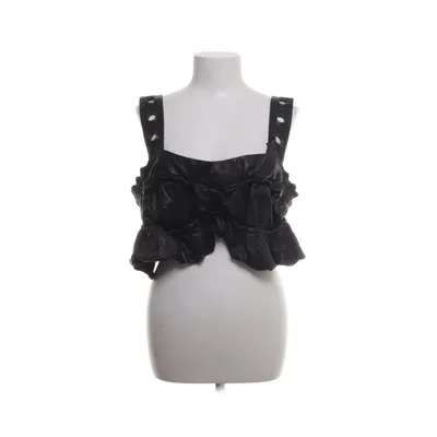 Crop top (Black) from Nelly Cotton, Leather