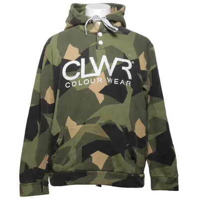 Hoodie (Green, Multicolored) from Colour Wear Cotton, Polyester