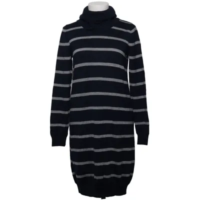 Rollkragenkleid (Blau, Grau) von Kew 159 Wolle