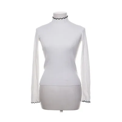 Långärmad t-shirt (Vit, Svart) från Miss Selfridge Elastan, Polyamid, Viskos