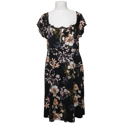 Kjole (Sort, Flerfarvet) fra Happy Holly Elastan, Polyester