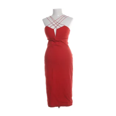Jurk (Rood) van Rare London Elastaan, Polyamide, Viscose
