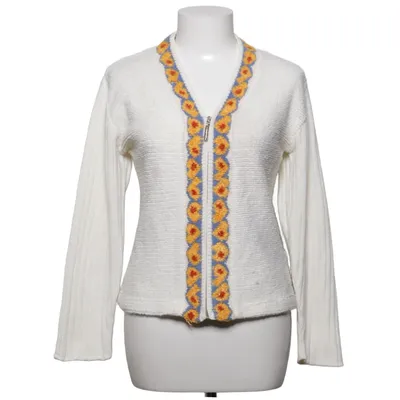 Cardigan (Hvid, Flerfarvet) fra Batik Uld