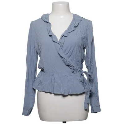 Wrap blouse (Blue) from Stig P Viscose