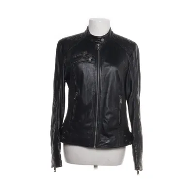 Leather jacket (Black) from Jilani Collection Polyester, Leather