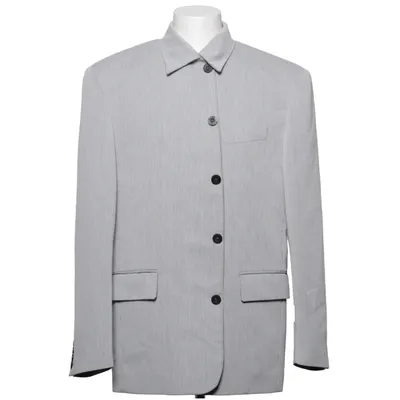 Kavaj (Grå, Vit) från Bertoni Polyester, Viskos, Ull
