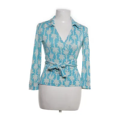 Omlottblus (Blå, Beige) från Diane von Furstenberg Vintage