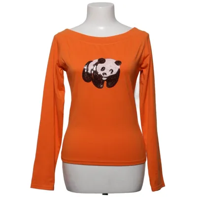 Langarmshirt (Orange) von Lily Baumwolle, Elasthan, Polyester