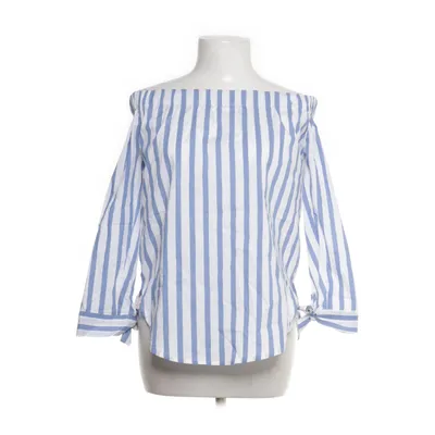 Blus (Vit, Blå) från Mango Casual Bomull, Elastan, Polyamid