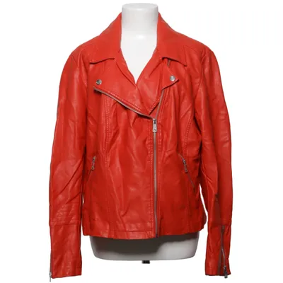Bikerjakke (Rød) fra ONLY Carmakoma Polyester, Polyurethan, Viscose
