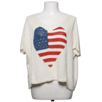 Sweater (White, Blue, Red) from Yes Miss Acrylic, Cotton