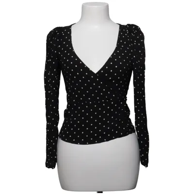 Wrap blouse (Black, White) from Mango