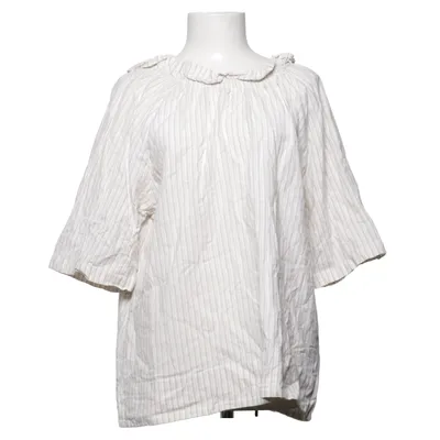 Blouse (Beige, Wit) van Skall Studio Katoen, Linnen