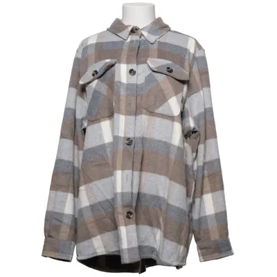 Skjortejakke (Grå, Brun, Hvid) fra Kayoba Akryl, Polyamid, Genanvendt polyester, Uld