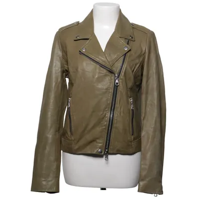 Biker jacket (Green) from SET Urban Deluxe Cotton, Leather, Polyester