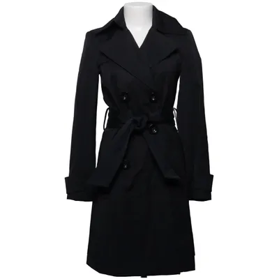 Trench coat (Black) from Zara Basic Cotton, Elastane, Polyamide