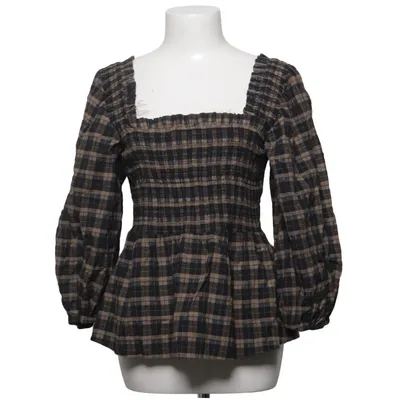 Haut (Noir, Beige) de Ganni Coton biologique, Polyamide, Polyester recyclé
