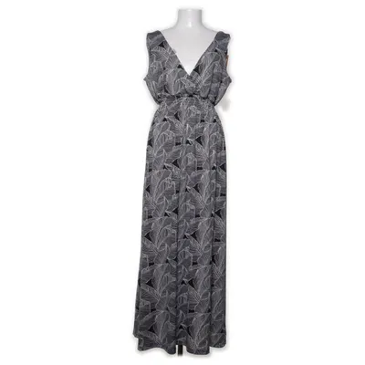 Robe longue (Gris, Blanc) de JYOTHI Élasthane, Polyester