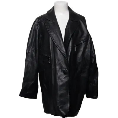 Leren jas (Zwart) van PG Leather Fashion Leer, Polyester