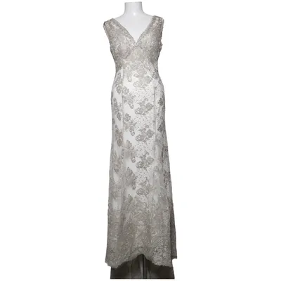 Aftonklänning (Vit, Silverfärgad) från Asos Bridal Elastan, Metallfiber, Polyamid, Polyester