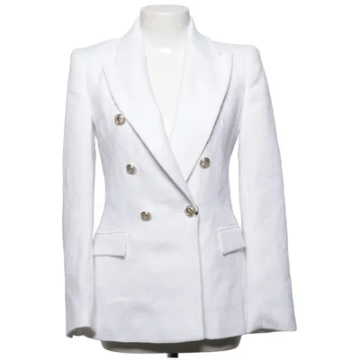 Blazer (White) from Zara Cotton, Polyester