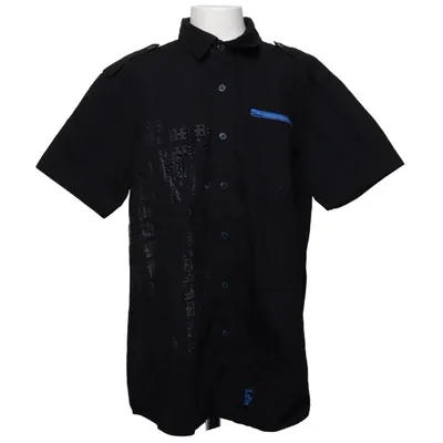 Chemise à manches courtes (Noir, Bleu) de Lab Industries Coton