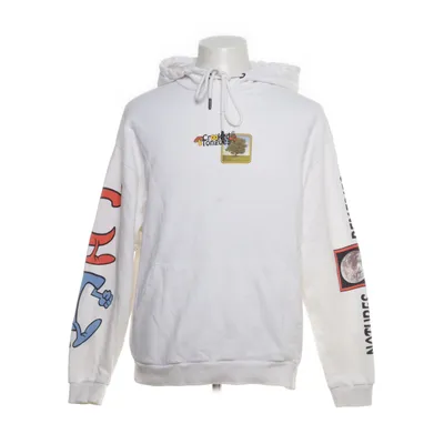 Hoodie (White, Multicolored) from Crooked Tongues Cotton, Elastane