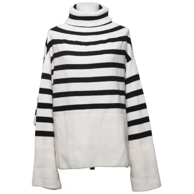 Pul à col roulé (Noir, Blanc) de Birgitte Herskind Lyocell, Coton biologique, Polyester