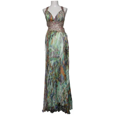 Maxi dress (Green, Multicolored) from Jovani Silk