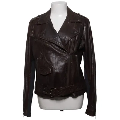 Bikerjacka (Brun) från Frontrow Skinn, Polyester