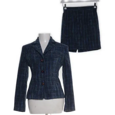 Skirt suit (Blue, Multicolored) from Jacqueline Riu Acrylic, Polyester, Wool