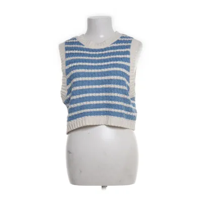 Slipover (Vit, Blå) från Lindex Akryl, Bomull