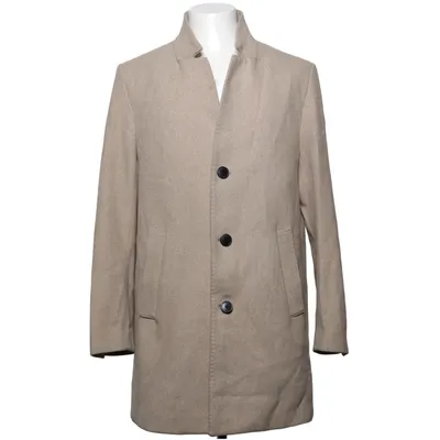 Frakke (Beige) fra H&M Man Uld, Polyester, Akryl, Polyamid