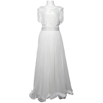 Robe de fille de fleur (Blanc) de Kanilla Polyester