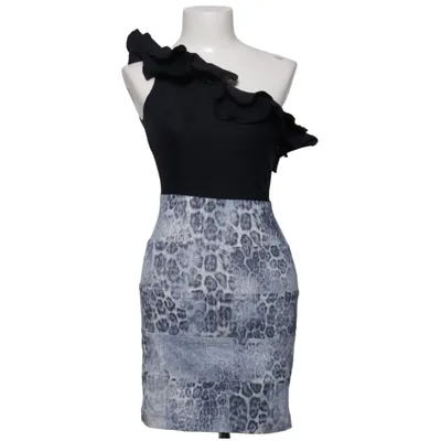 Kleid (Schwarz, Grau) von Papersun Baumwolle, Elasthan, Polyamid, Polyester