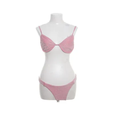 Bikini (Pink, Silver) from Fashion Nova Elastane, Nylon, Polyester