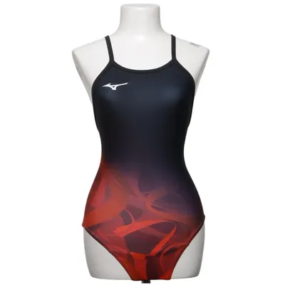 Badedragt (Grå, Rød) fra Mizuno Polyester