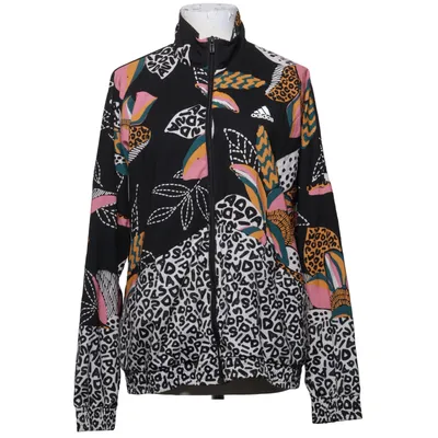 Träningsjacka (Svart, Flerfärgad) från Adidas Polyester