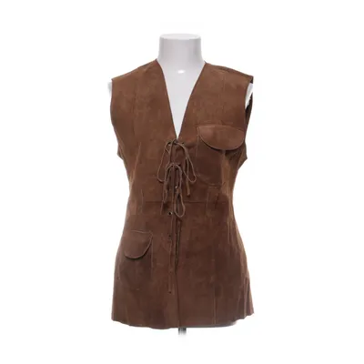 Lederweste (Braun) von Zara Woman Leder