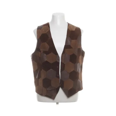 Leren vest (Bruin, Lila)