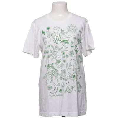 T-shirt (Blanc, Vert) de Vegan Outfitters Coton