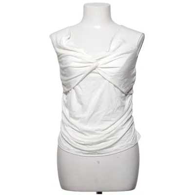 Top (Off white, Fest, Midsommar, Feminin, Stilren, Off shoulder, Draperad, Knut fram, Knot front, Jersey-topp, Sommar.) fra Ellos Elastan, Viscose