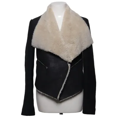 Shearling Jacke (Schwarz, Beige) von Zara Trafaluc Outerwear Collection Viskose, Wolle