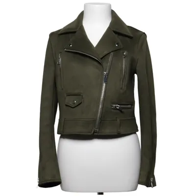 Biker jacket (Green) from Zara Basic Outerwear