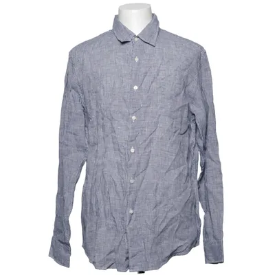 Skjorte (Blå, Hvid) fra Uniqlo Linned