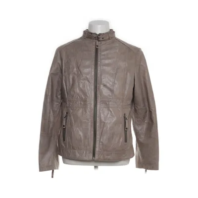 Leather jacket (Gray) from s.Oliver Cotton, Polyester, Leather