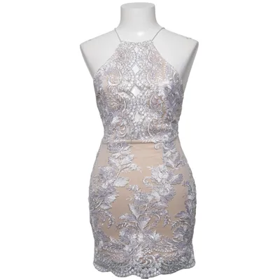 Cocktailjurk (Beige, Zilver) van Angel Biba Elastaan, Polyester