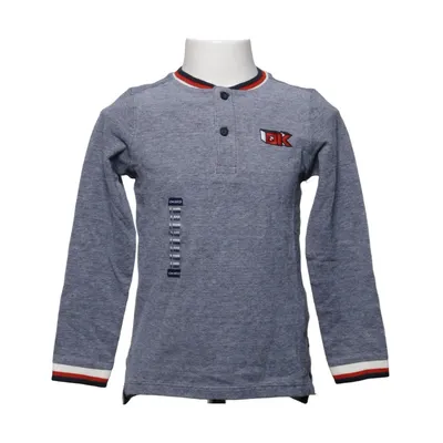 Henley T-shirt (Grå, Blå, Flerfarvet) fra Okaïdi Bomuld