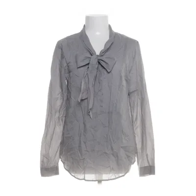 Blouse (Gray, White) from Italy Cotton