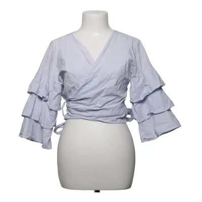 Wikkelblouse (Blauw) van Zara Basic Collection Katoen